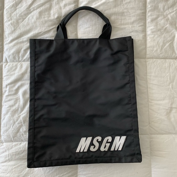MSGM black tote bag with white logo - Picture 2 of 7